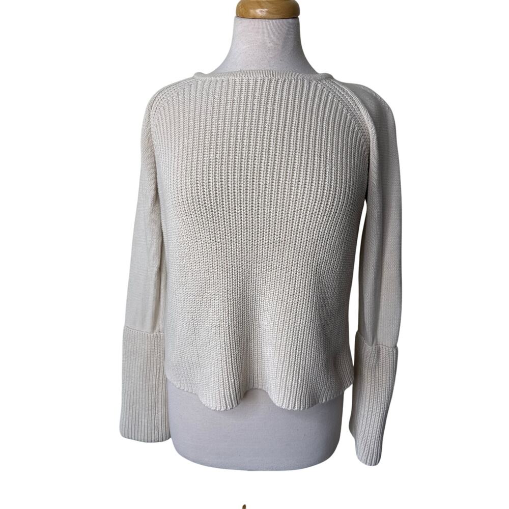 LA LIGNE New York Chucky Cable Knit Crewneck Sweater Oversized Cuffs Size XS